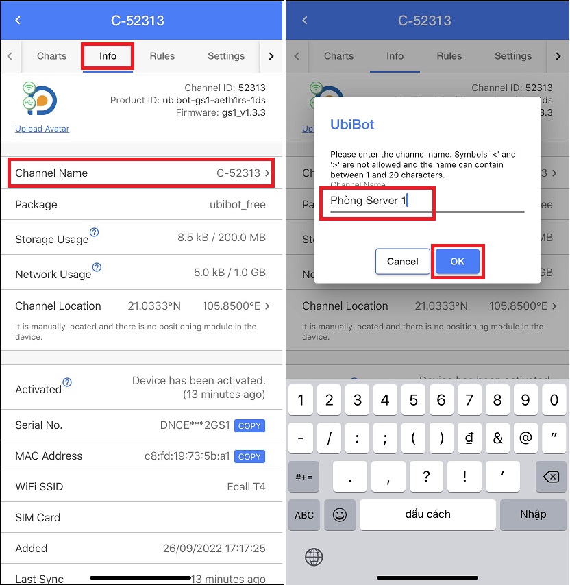 Đổi tên sau đó bấm OK để thay đổi