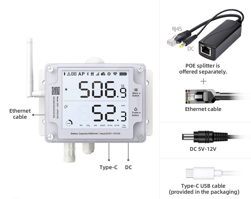 Có 3 cách cấp nguồn cho thiết bị GS3-AETH1RS-S