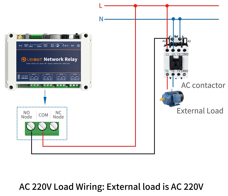 Kiểu kết nối với tải 220V