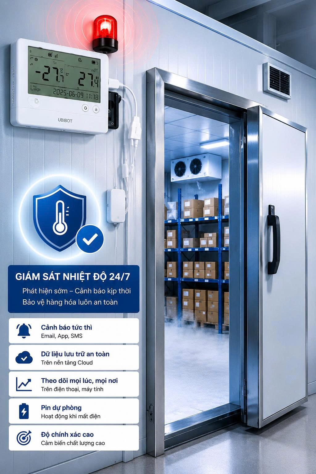 Hệ thống giám sát nhiệt độ độ ẩm Ubibot