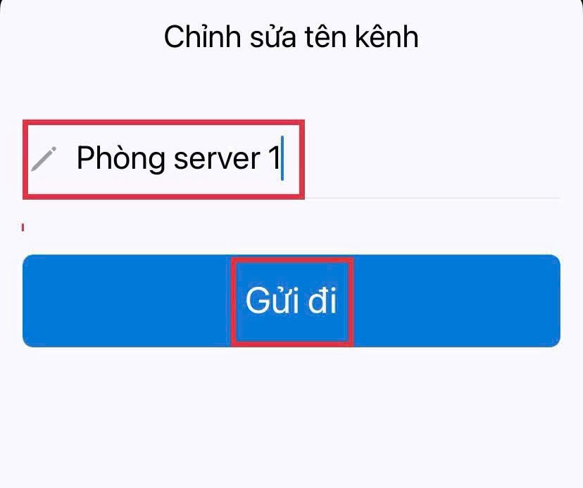 Điền tên cần đổi, rồi bấm ''Gửi đi'' để hoàn tất