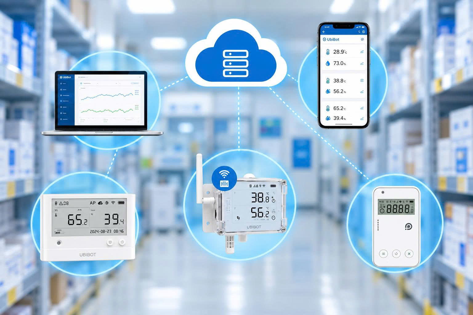 Giải pháp giám sát kho GSP từ xa bằng UbiBot